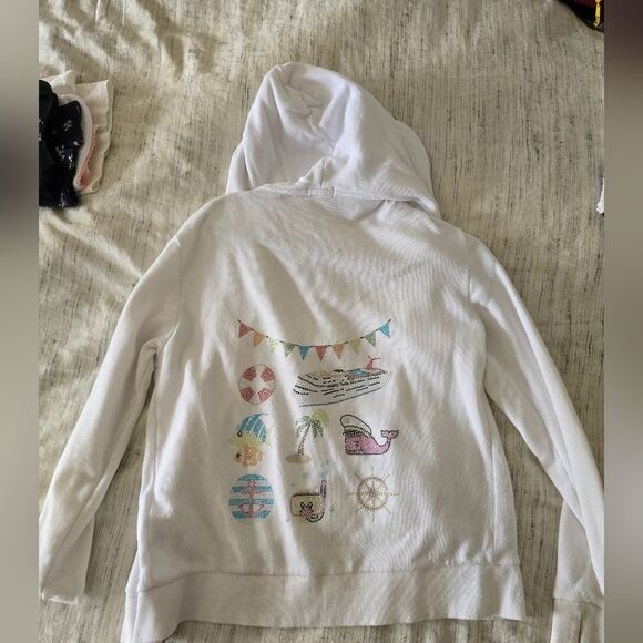 Butter Other - Butter White Hoodie with Crystal Encrusted Nautical Graphics